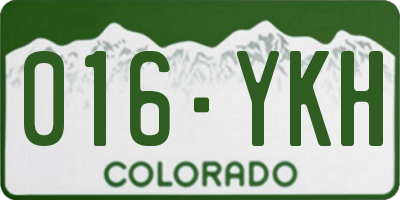 CO license plate 016YKH