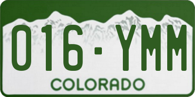 CO license plate 016YMM