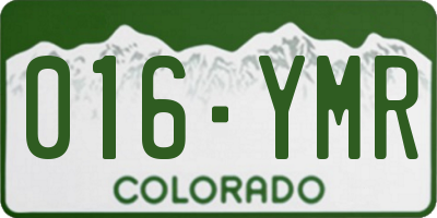 CO license plate 016YMR