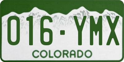 CO license plate 016YMX