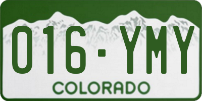 CO license plate 016YMY