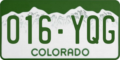 CO license plate 016YQG