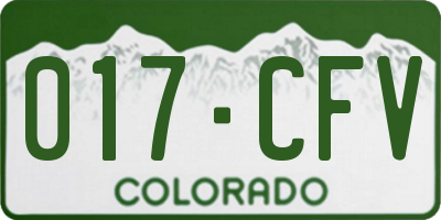 CO license plate 017CFV
