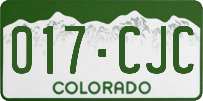 CO license plate 017CJC