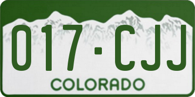 CO license plate 017CJJ