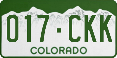 CO license plate 017CKK