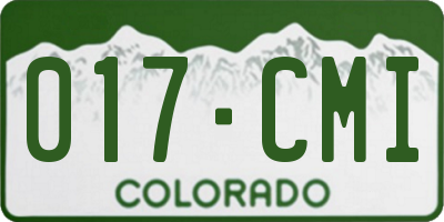 CO license plate 017CMI