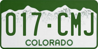 CO license plate 017CMJ