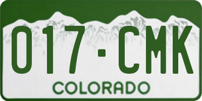 CO license plate 017CMK