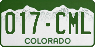 CO license plate 017CML