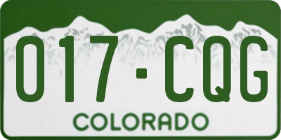 CO license plate 017CQG