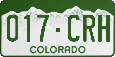 CO license plate 017CRH