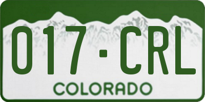 CO license plate 017CRL