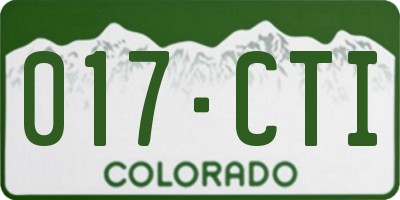 CO license plate 017CTI