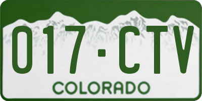 CO license plate 017CTV