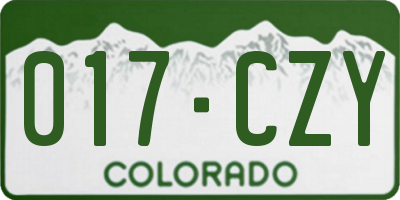 CO license plate 017CZY