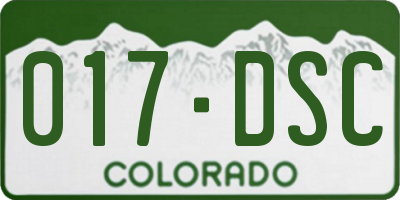 CO license plate 017DSC
