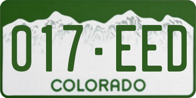 CO license plate 017EED