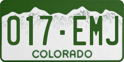 CO license plate 017EMJ