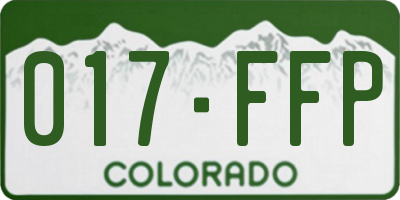 CO license plate 017FFP