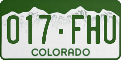 CO license plate 017FHU