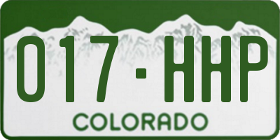 CO license plate 017HHP