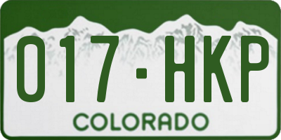 CO license plate 017HKP