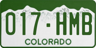 CO license plate 017HMB