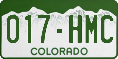 CO license plate 017HMC