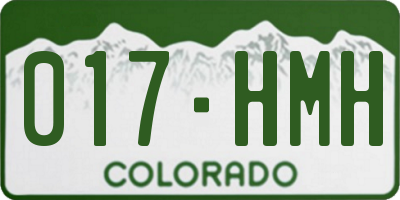 CO license plate 017HMH