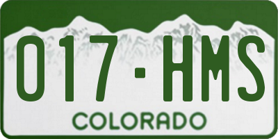 CO license plate 017HMS