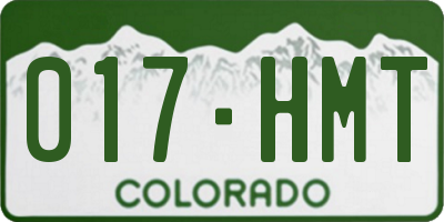 CO license plate 017HMT