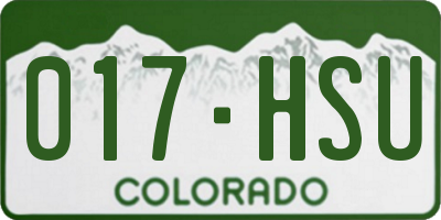CO license plate 017HSU