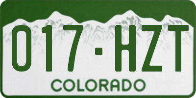 CO license plate 017HZT