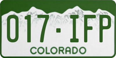CO license plate 017IFP