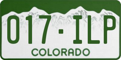 CO license plate 017ILP