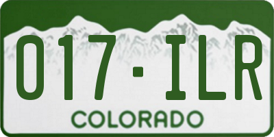 CO license plate 017ILR
