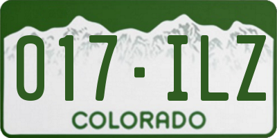 CO license plate 017ILZ