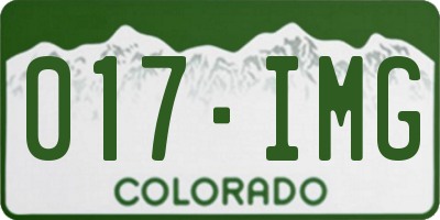 CO license plate 017IMG