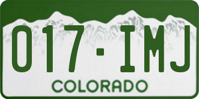 CO license plate 017IMJ