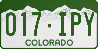 CO license plate 017IPY