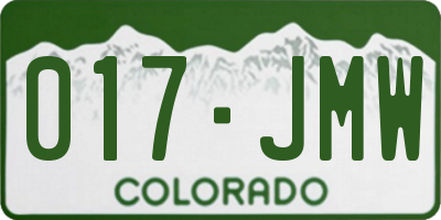CO license plate 017JMW