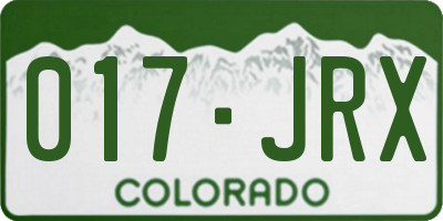 CO license plate 017JRX