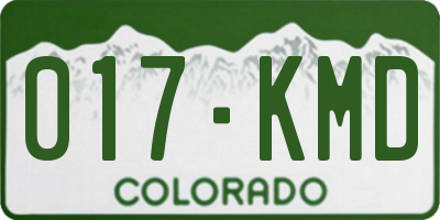 CO license plate 017KMD