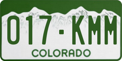 CO license plate 017KMM