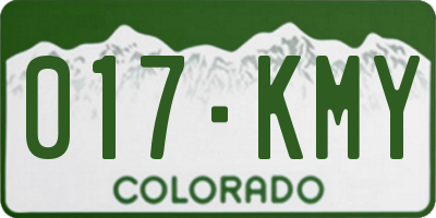 CO license plate 017KMY