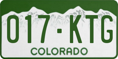 CO license plate 017KTG