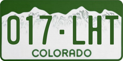 CO license plate 017LHT