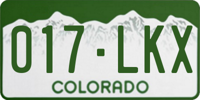 CO license plate 017LKX