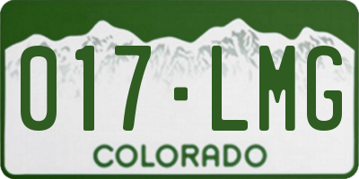 CO license plate 017LMG